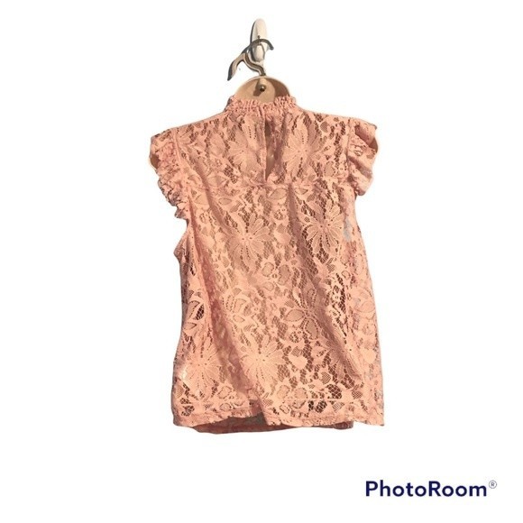 Topshop Lace Ruffle Shell Top - Picture 4 of 8